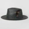 Waxed Trilby Hat - Olive