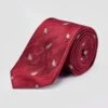 Partridges On Red Woven Silk Tie