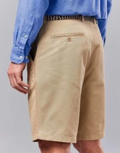 Flat Front Shorts - Pebble -Joseph Turner Shop Mens Pebble Flat Front Shorts MHSHFFPEB 4