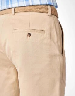 Pleated Front Shorts - Pebble -Joseph Turner Shop Mens Pebble Pleat Front Shorts MHSHTWPEB 3