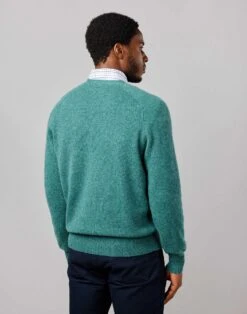 Lambswool Cardigan - Pine -Joseph Turner Shop Mens Pine Lambswool Cardigan MKLWCADAR 2