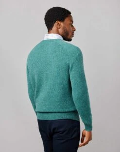 Lambswool Crew Neck Jumper - Pine 8 Lambswool Crew Neck Jumper - Pine -Joseph Turner Shop Mens Pine Lambswool Crew Neck Jumper MKLWCRDAR 2
