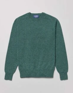 Lambswool Crew Neck Jumper - Pine 9 Lambswool Crew Neck Jumper - Pine -Joseph Turner Shop Mens Pine Lambswool Crew Neck Jumper MKLWCRDAR 3