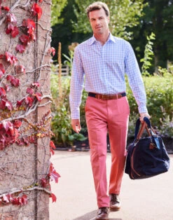 Flat Front Chinos - Pink