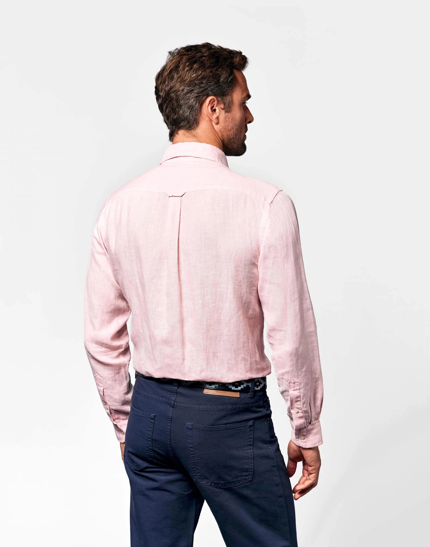 Linen Shirt Long Sleeve - Pink 5 Linen Shirt Long Sleeve - Pink - Image 3