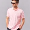 Pique Polo Shirt - Pink -Joseph Turner Shop Mens Pink Pique Polo Shirt MTPOLSPNK 1