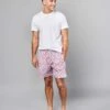 Swim Shorts - Pink Shells On Blue