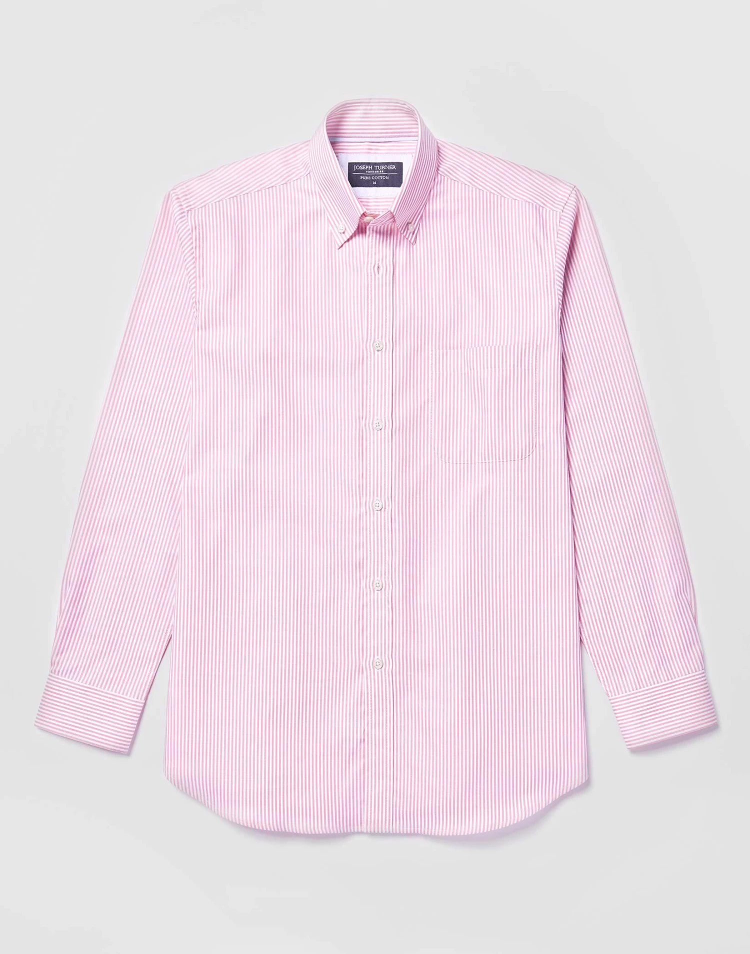 Button Down Oxford Shirt - Pink Stripe 5 Button Down Oxford Shirt - Pink Stripe - Image 3