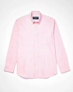 Washed Oxford Shirt - Pink -Joseph Turner Shop Mens Pink Washed Button Down Oxford Shirt MCWSBOPNK 3