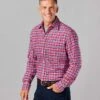 Brushed Cotton Check Shirt - Red/Blue