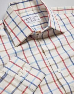 Red/Blue/Taupe Country Check Shirt