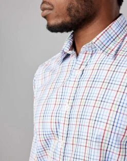 Casual Twill Shirt - Red -Joseph Turner Shop Mens Red Casual Twill Shirt MCCATWRED 4