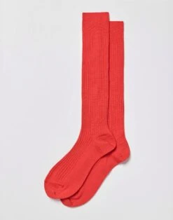 Classic Wool Long Socks - Red