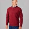 Lambswool Crew Neck Jumper - Red 1 Lambswool Crew Neck Jumper - Red -Joseph Turner Shop Mens Red Lambswool Crew Neck Jumper MKLWCRRDE 1