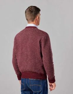 Nordic Crew Neck Jumper - Red -Joseph Turner Shop Mens Red Nordic Crew Neck Jumper MKNORDRED 2