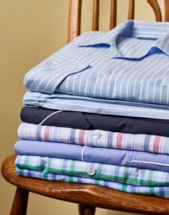 Pyjamas - Savoy Blue (fine) -Joseph Turner Shop Mens Savoy Blue fine cotton Pyjamas MNPYJASAV 6