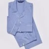 Pyjamas - Savoy Blue (fine) -Joseph Turner Shop Mens Savoy Cotton Check Pyjamas MNPYJASAV 1
