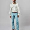 Twill Jeans - Sea Green -Joseph Turner Shop Mens Sea Green Twill Jeans MPJETWSEG 1
