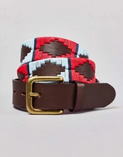 Polo Belt - Sky/Red