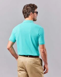 Pique Polo Shirt - Spearmint -Joseph Turner Shop Mens Spearmint Pique Polo Shirt MTPOLSSPM 2