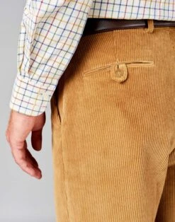 Corduroy Trousers - Straw -Joseph Turner Shop Mens Straw Corduroy Trousers MRCORDSTR 4