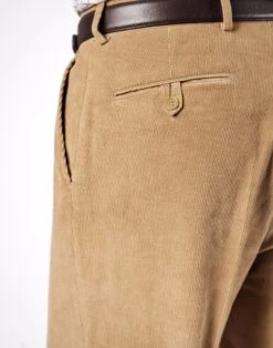Needlecord Trousers - Straw -Joseph Turner Shop Mens Straw Needlecord Trousers MRNCORSTR 3
