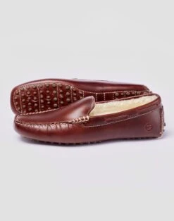 Mohawk Slipper - Brown Leather