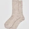 Classic Wool Ankle Socks - Taupe -Joseph Turner Shop Mens Taupe Classic Ankle Socks MASOSSTAU 1