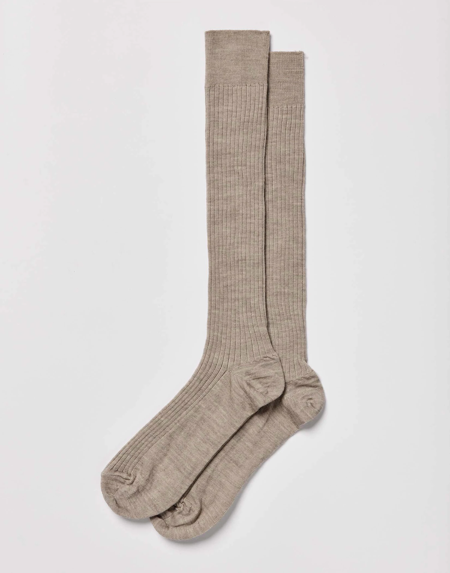 Classic Wool Long Socks - Taupe 3 Classic Wool Long Socks - Taupe