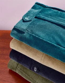 Needlecord Trousers - Teal -Joseph Turner Shop Mens Teal Needlecord Trousers MRNCORTEA 5