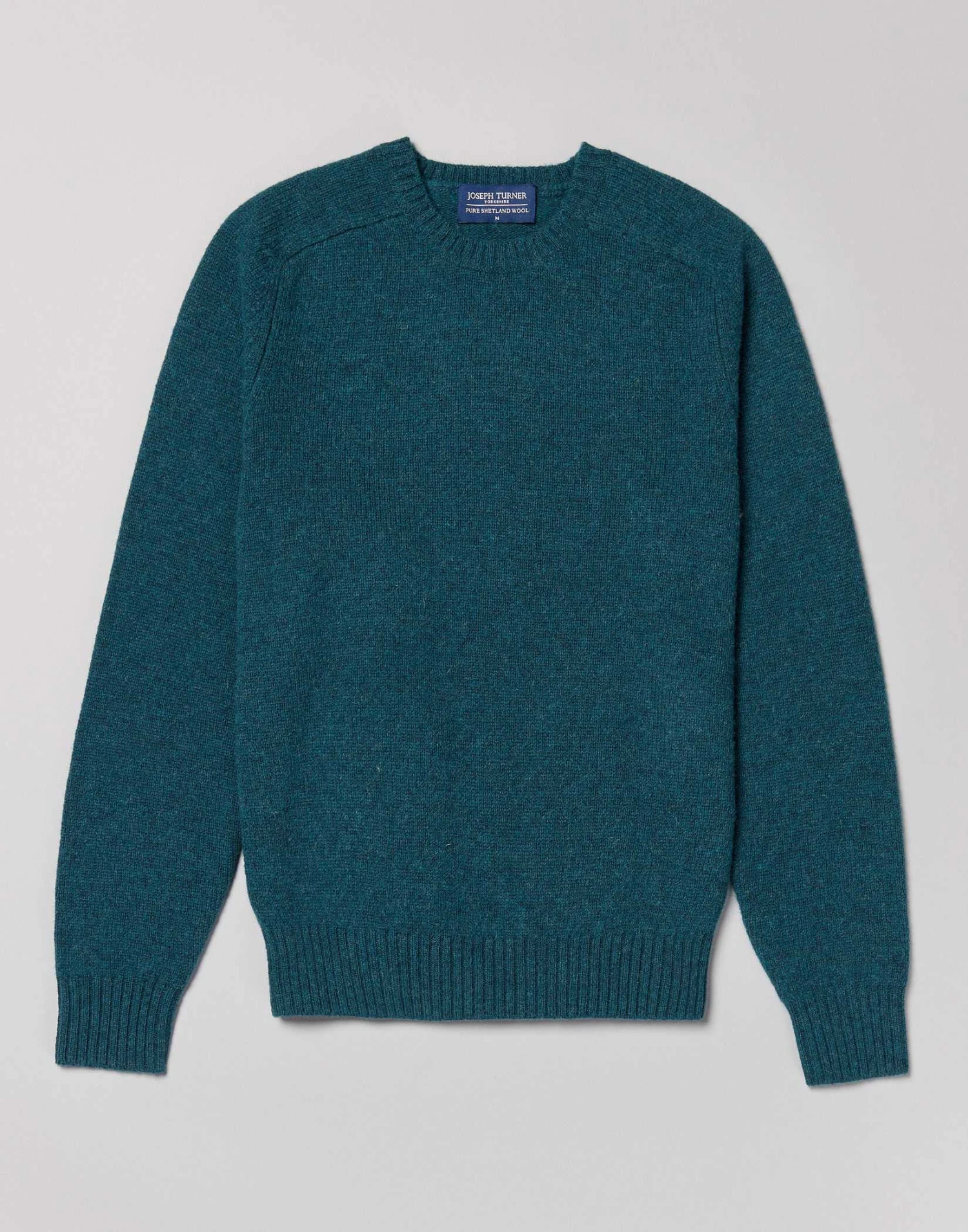 Shetland Crew Neck Jumper - Teal 6 Shetland Crew Neck Jumper - Teal - Image 4