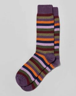 Striped Socks - Thistle