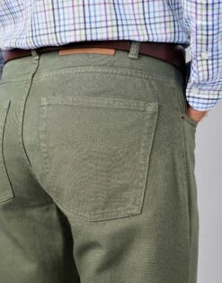 Twill Jeans - Thyme -Joseph Turner Shop Mens Thyme Twill Jeans MPJETWTHY 4