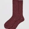 Classic Wool Ankle Socks - Wine -Joseph Turner Shop Mens Wine Classic Ankle Socks MASOSSWIN 1