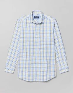 Casual Twill Shirt - Yellow -Joseph Turner Shop Mens Yellow Casual Twill Shirt MCCATWYEL 3