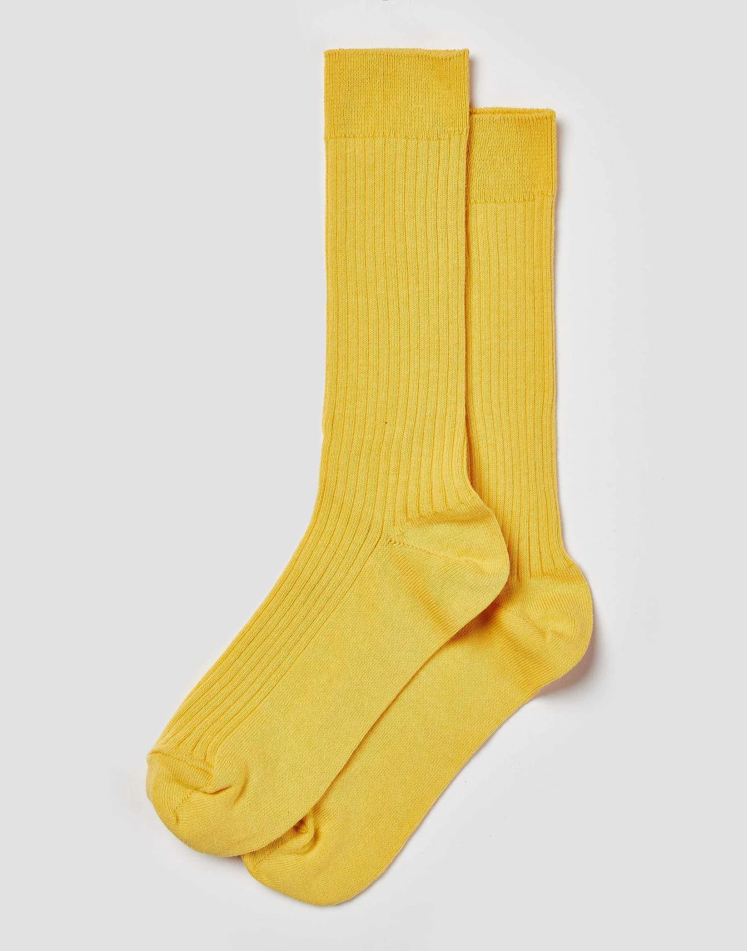 Combed Cotton Socks - Yellow 3 Combed Cotton Socks - Yellow