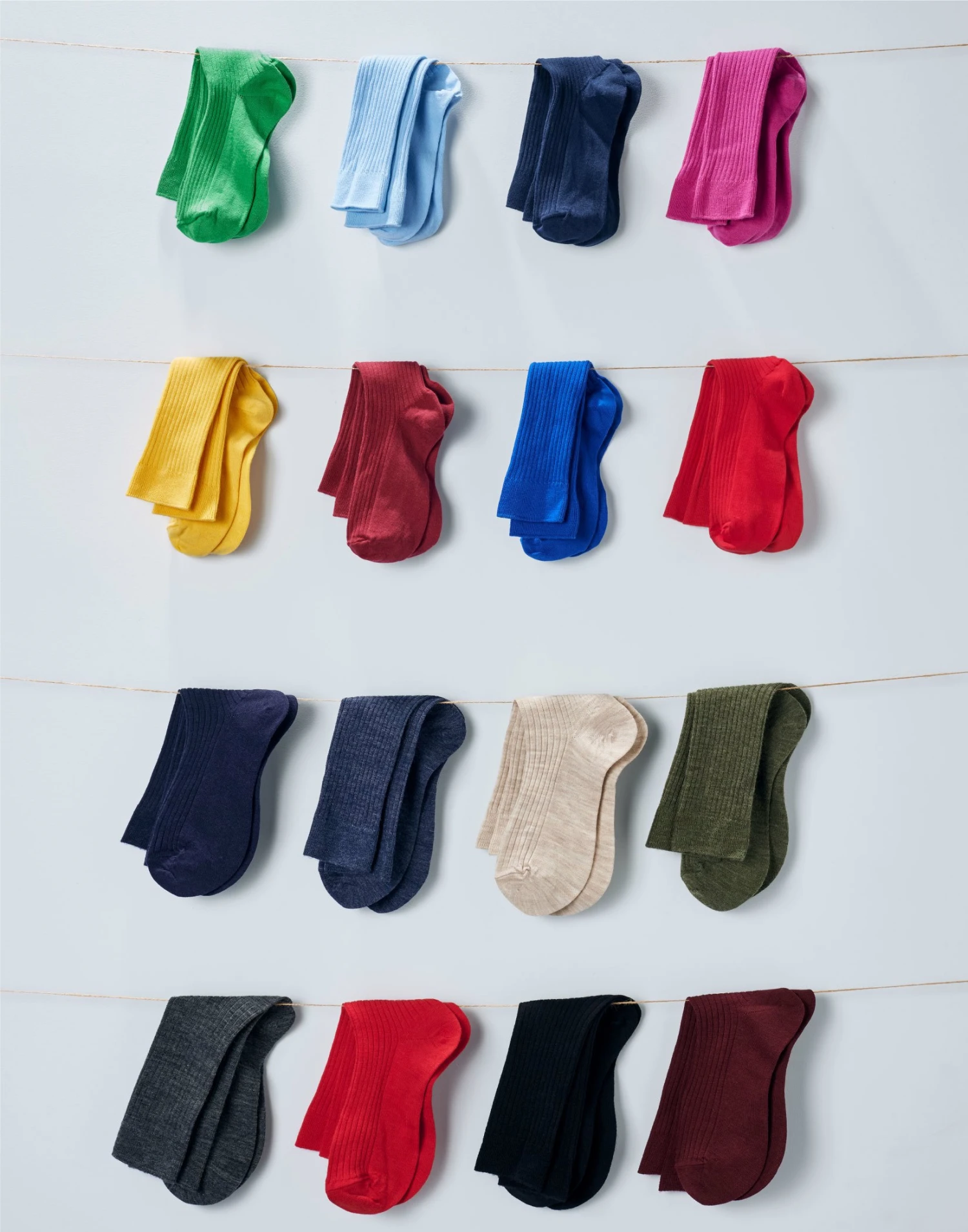 Combed Cotton Socks - Yellow 4 Combed Cotton Socks - Yellow - Image 2