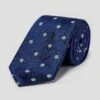 Yorkshire Rose On Navy Woven Silk Tie 1 Yorkshire Rose On Navy Woven Silk Tie -Joseph Turner Shop Mens Yorkshire Roses on Navy Woven Silk Tie MATW66 1