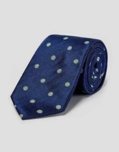 Yorkshire Rose On Navy Woven Silk Tie