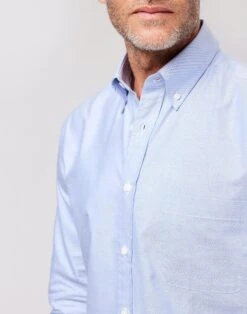 Button Down Oxford Shirt - Blue -Joseph Turner Shop bee1e7ea mens blue buttondown oxford shirt mcbdoxblu 4