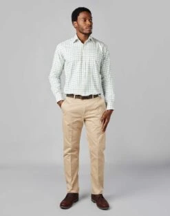 Flat Front Chinos - Pebble